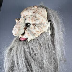 Vintage 90s Illusive Concepts Troll Mask Halloween 1997 Paper Magic Group Rubber